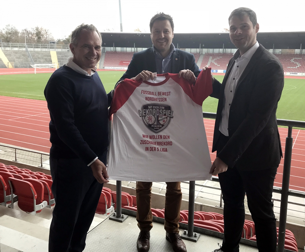 Rekordversuch beim Derby zwischen dem KSV Hessen Kassel und dem KSV Baunatal