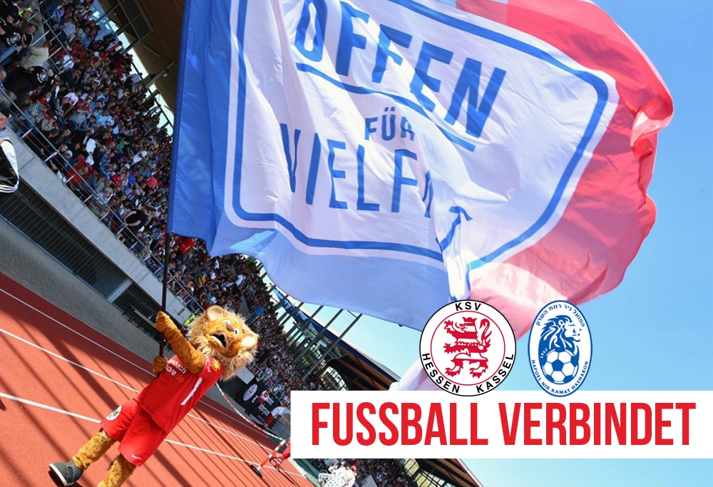Kassel ist bunt, fröhlich und weltoffen: Freundschaftsspiel KSV Hessen Kassel - Hapoel Nir Ramat HaSharon