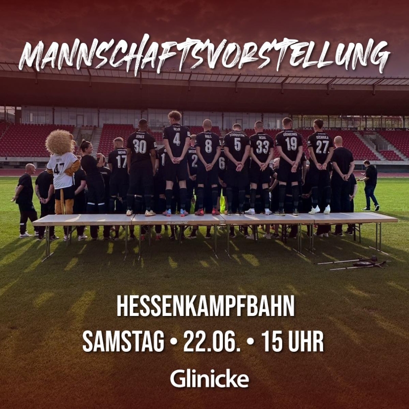 Mannschaftsvorstellung 2024/25 am Samstag, 22.6.2024, ab 15 Uhr