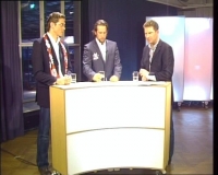 Sportler im Gespr&auml;ch, hier im April mit (v.l.) KSV- Kapit&auml;n Thorsten Sch&ouml;newolf, Eishockeyspieler Sven Gerbig und Moderator Herbert Pumann