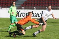 Der tapfere Bäuerlein im TSV-Tor verhinderte eine höhere Heimniederlage der Großbardorfer Gallier