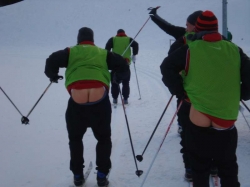 Au Backe...das zweite KSV-Biathlon-Team zeigte den Siegern nicht nur die kalte Schulter...