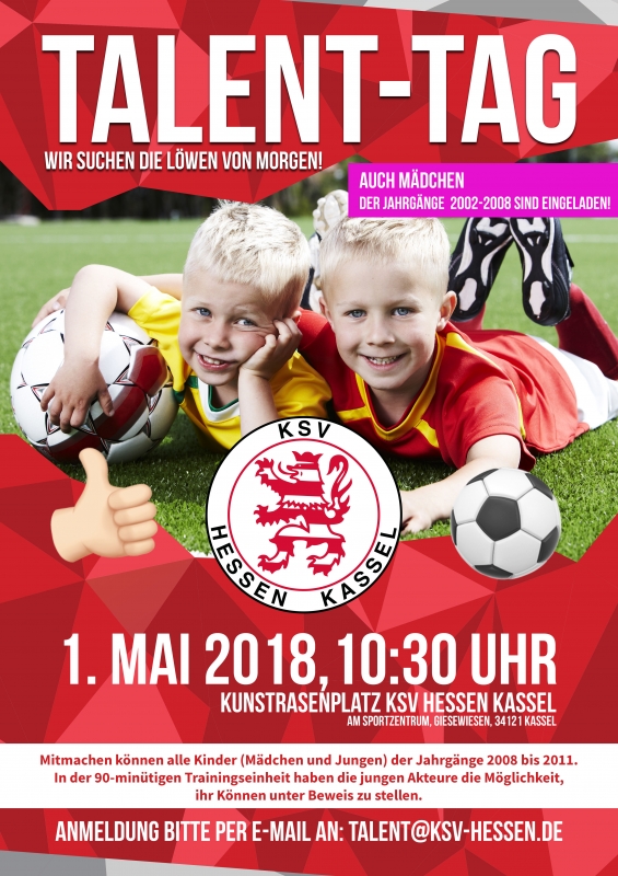 Der KSV lädt zum Talenttag 2018
