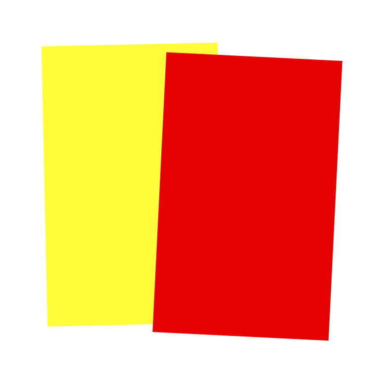 gelb-rote Karte (90. Min.) gelb-rote Karte