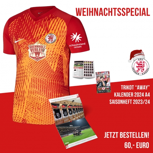 Weihnachtsbundle 2: Trikot, Kalender 2024 und Saisonheft Weihnachtsbundle 2: Trikot, Kalender 2024 und Saisonheft