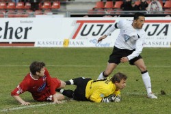 Da legst dich nieder...Harez Habib, r., ein gefragter L&ouml;we