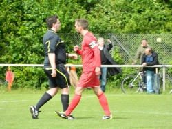 Meinungsaustausch zwischen Jens W&ouml;rner und dem Schiedsrichter