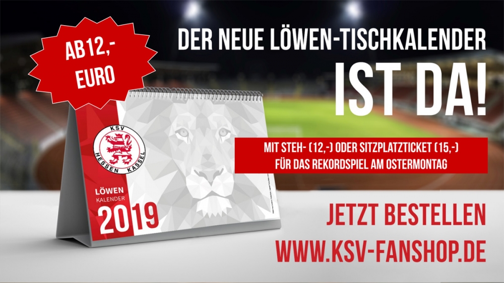Kalender 2019: jetzt im Fan Point Kassel erhältlich