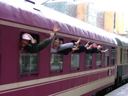 Abfahrt nach Darmstadt - KSV-Fans