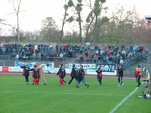 Jubel beim Spielende