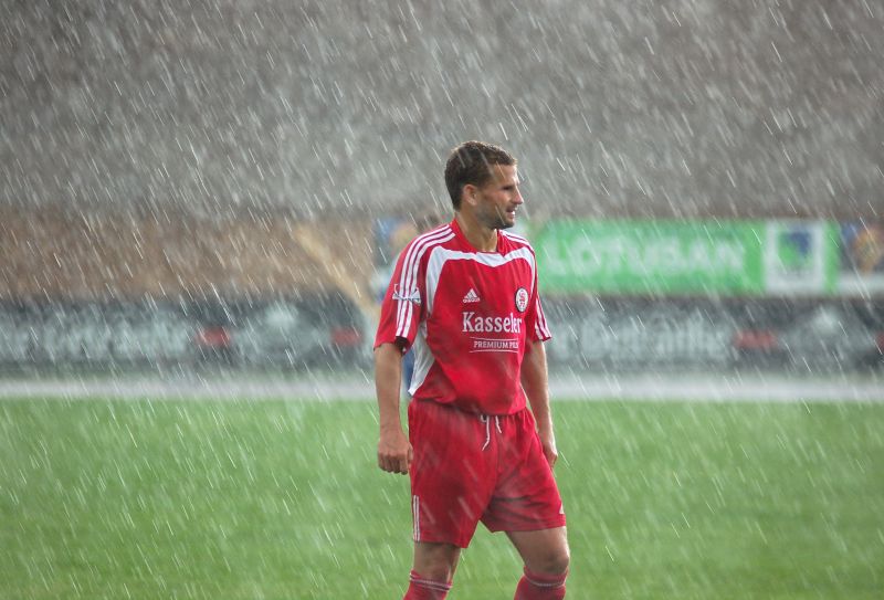 Marc Arnold im strömenden Regen