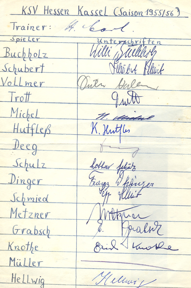 Unterschriften 1957