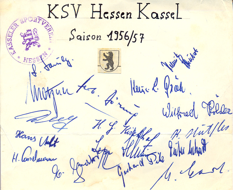 Unterschriften 1957 (auch Gala Metzner)