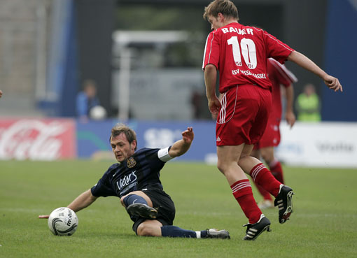 2x Bauer: Zweikampf zwischen dem Saarbrücker Thorsten Nehrbauer und Thorsten Bauer. (Foto: Schlichter)