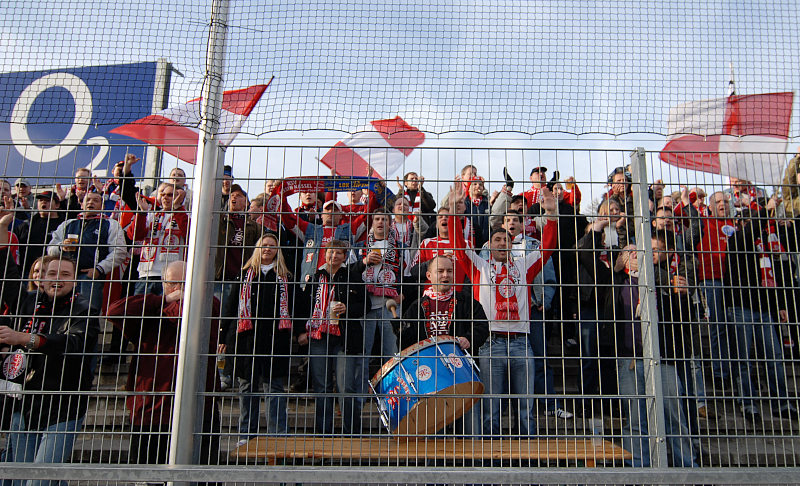 Kasseler Fan-Block im Dietmar-Hopp-Stadion