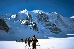 Piz Bernina in der Schweiz Piz Bernina in der Schweiz