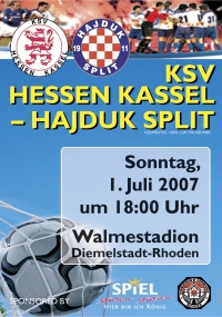 Plakat KSV Hessen versus Hajduk Split