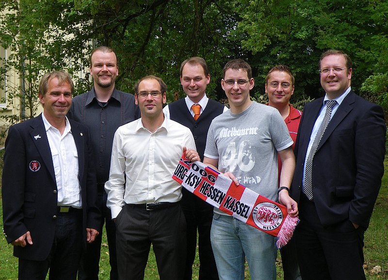 Von Links: Jens Rose, Michael Homburg, Lars Hofmann, Oliver Zehe, Torsten Pfennig, Carsten Müller, Albrecht Striegel