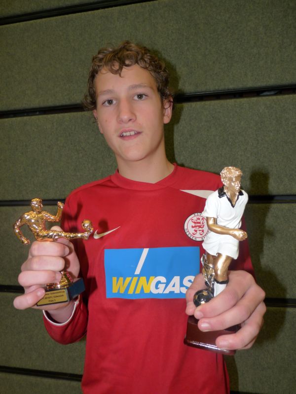 U13 Spieler Robin Kraft wurde als bester Spieler des Turniers ausgezeichnet U13 Spieler Robin Kraft wurde als bester Spieler des Turniers ausgezeichnet