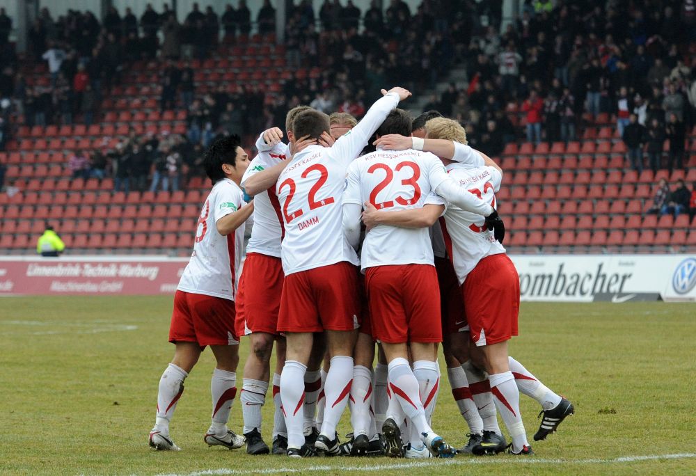 KSV Hessen - SC Freiburg II: Jubel