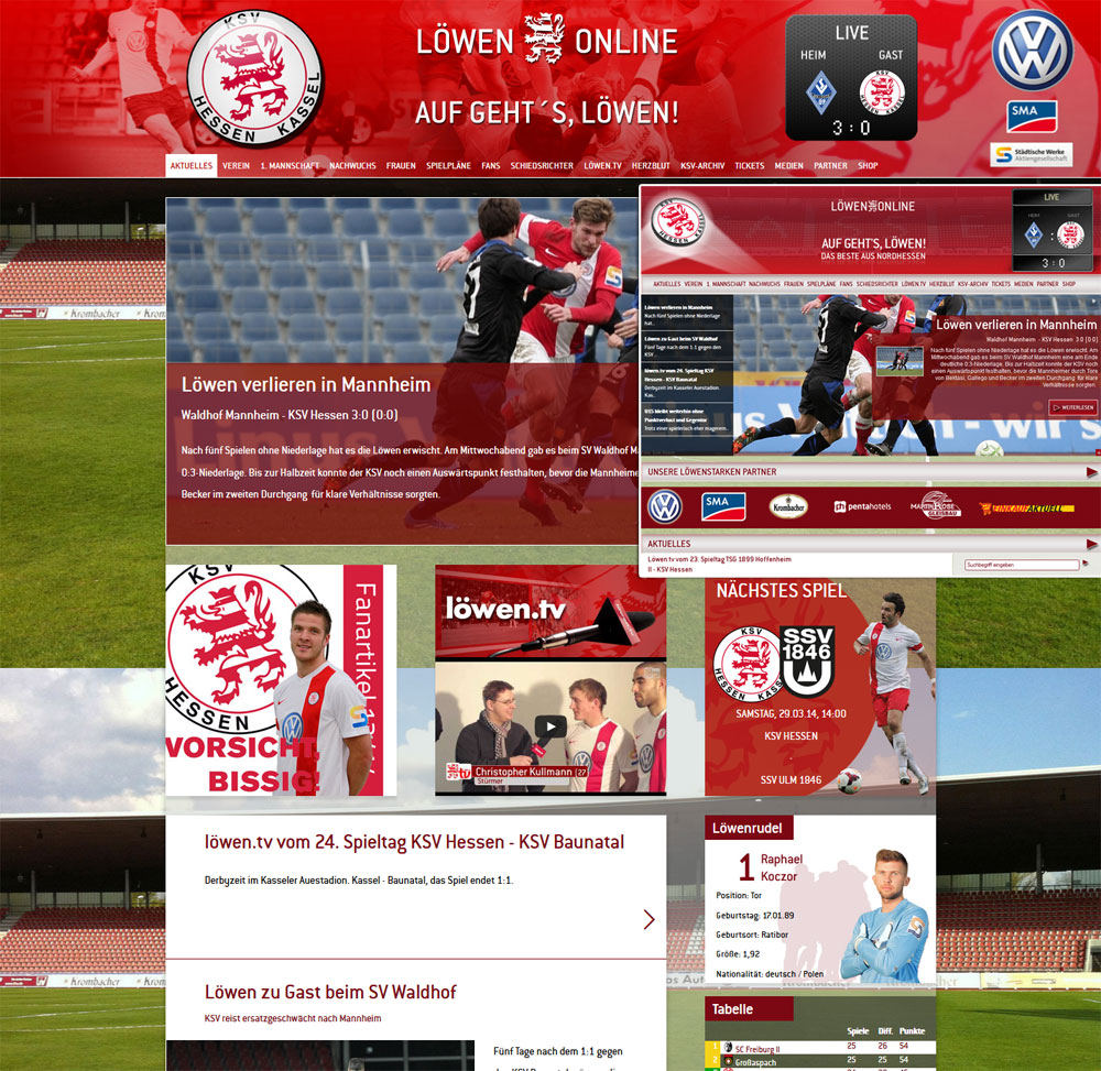 Aus alt mach neu - Die neue Homepage des KSV Hessen