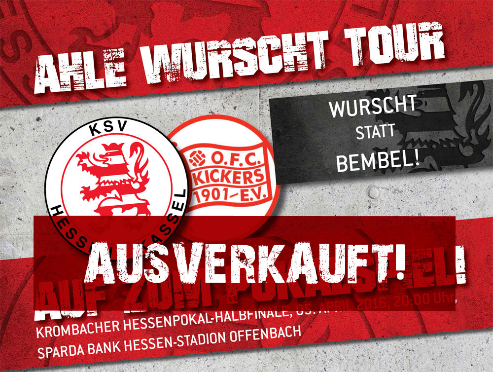 Ahle Wurscht Tour 2016 Ausverkauft!