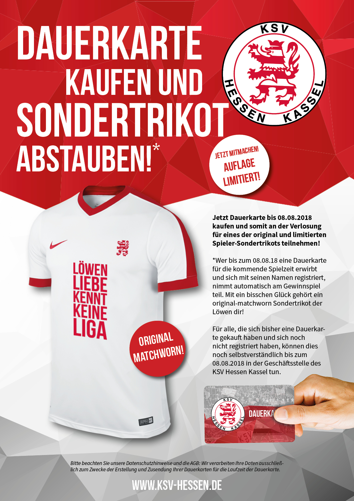 Gewinnspiel Dauerkarte Sondertrikot