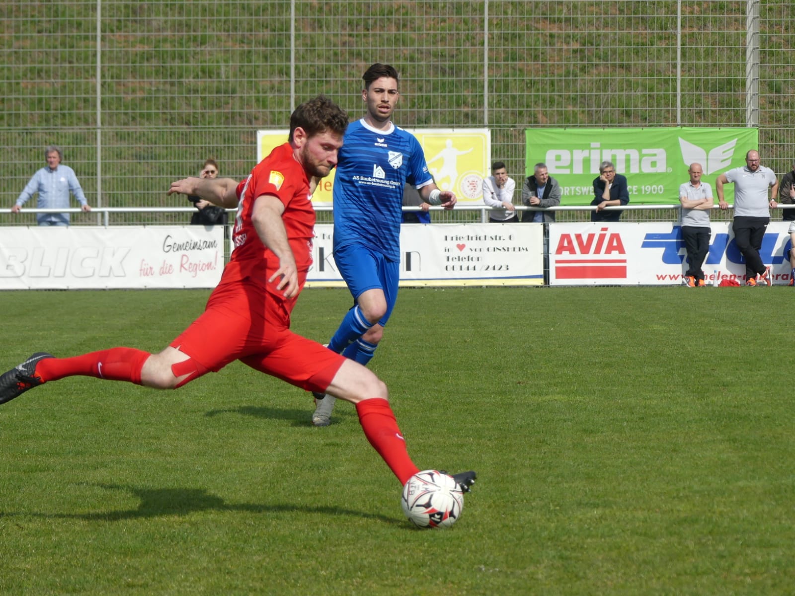 Lotto Hessenliga 2018/2019, VfB Ginsheim, KSV Hessen Kassel, Endstand 2:4, Ingmar Merle (KSV Hessen Kassel) Lotto Hessenliga 2018/2019, VfB Ginsheim, KSV Hessen Kassel, Endstand 2:4, Ingmar Merle (KSV Hessen Kassel)