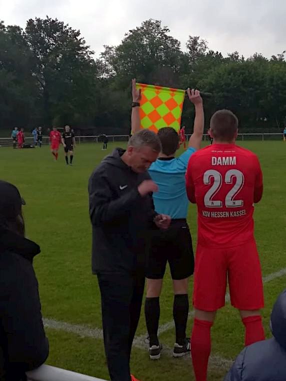 Krombacher Kreispokalfinale 2019, KSV Hessen Kassel, FSC Lohfelden, Einwechselung Tobias Damm