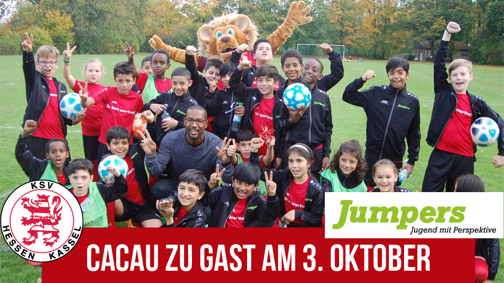 Jumpers und KSV laden zu Sport und Wort mit Cacau am 3.10.2019 zu Gast im Auestadion