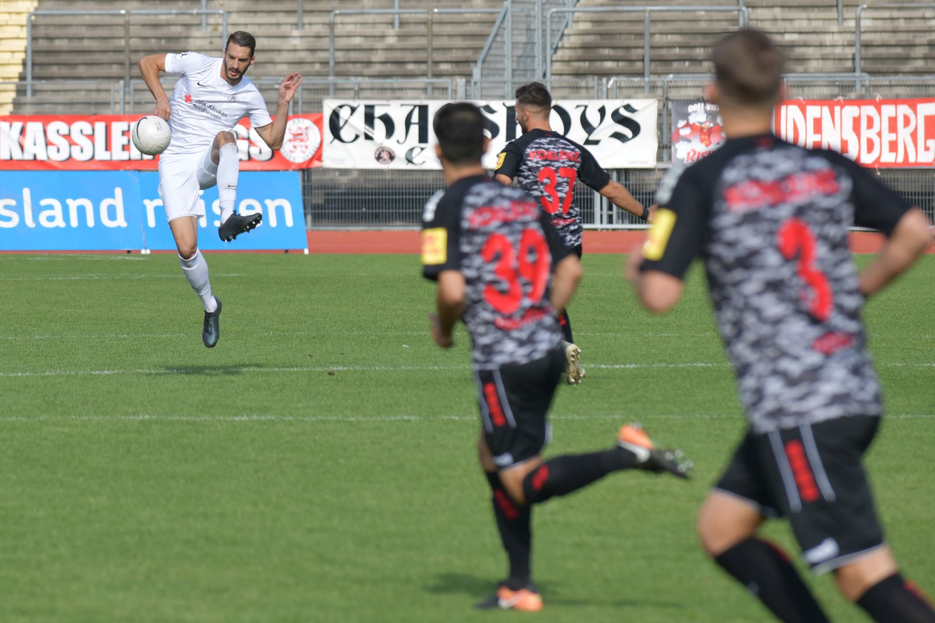 Regionalliga Südwest 2020/21, KSV Hessen Kassel, Rot-Weiss-Koblenz, Endstand 1:1, Kevin Nennhuber