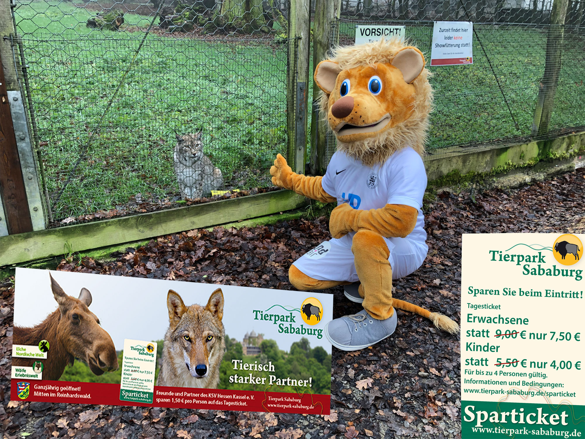 Totti freut sich, seinen Paten den Luchs endlich wieder zu treffen Totti freut sich, seinen Paten den Luchs endlich wieder zu treffen