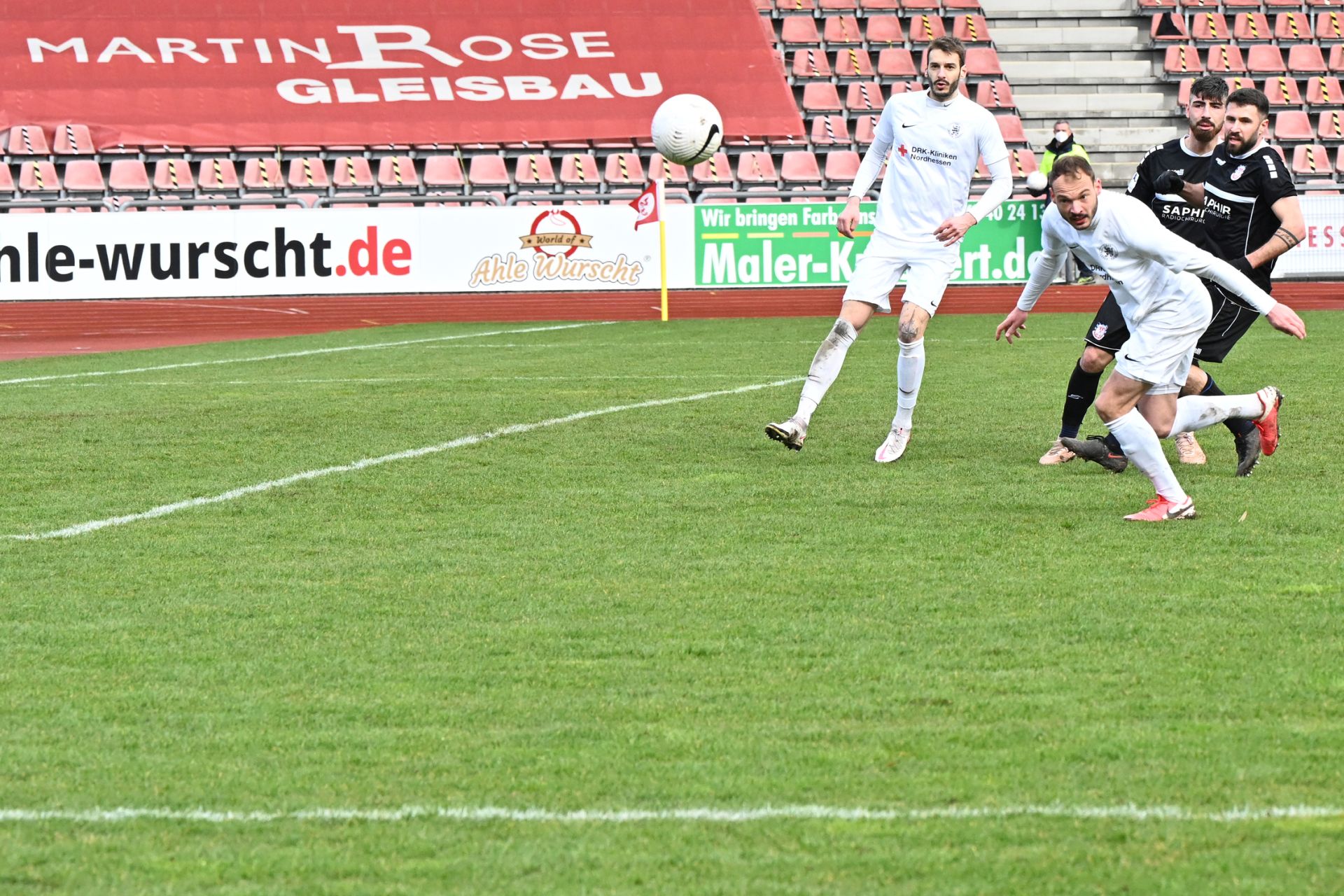 Regionalliga Südwest 2020/21, KSV Hessen Kassel, FSV Frankfurt, Endstand 2:1, Kevin Nennhuber, Robin Urban Regionalliga Südwest 2020/21, KSV Hessen Kassel, FSV Frankfurt, Endstand 2:1, Kevin Nennhuber, Robin Urban