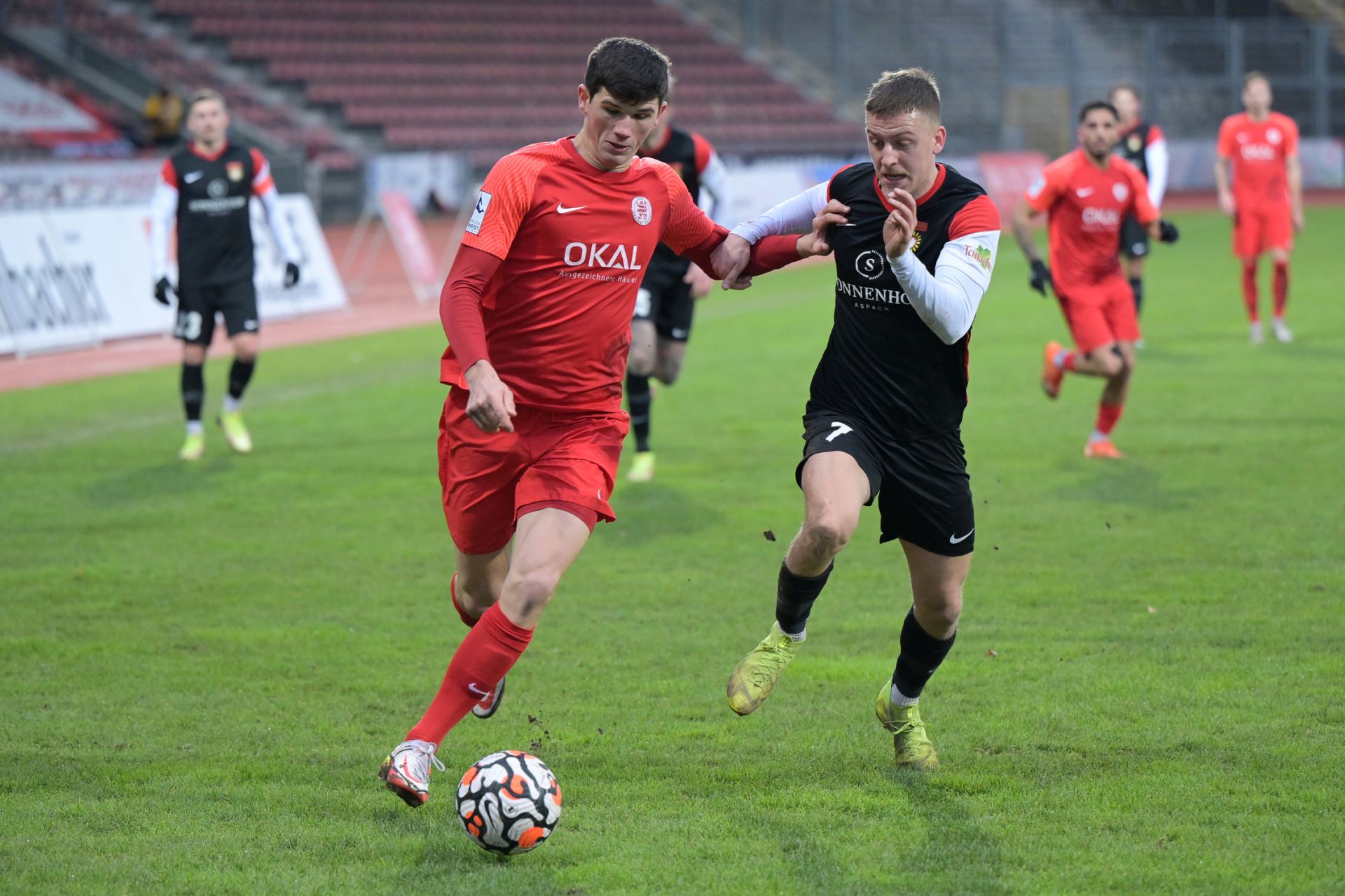 Regionalliga Sï¿½dwest, Saison 2021/22, KSV Hessen Kassel, SG Sonnenhof Grossaspach, Endstand 4:0, Flotho