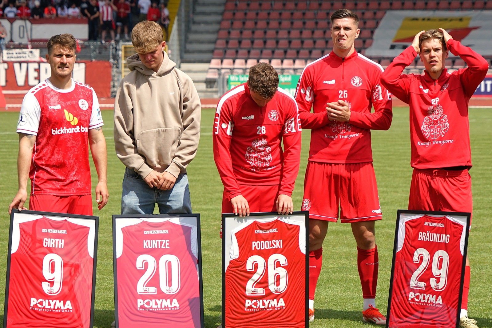 KSV Hessen Kassel - TSV Steinbach Haiger, Verabschiedung, Girth, Kuntze, Podolski, Bräunling