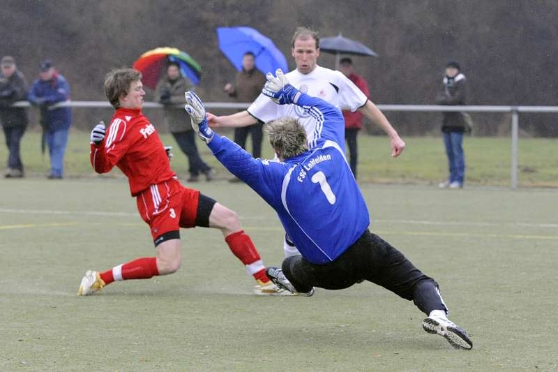 Christoph Keim beim Testpiel in Lohfelden gegen FSC-Keeper Reichhold