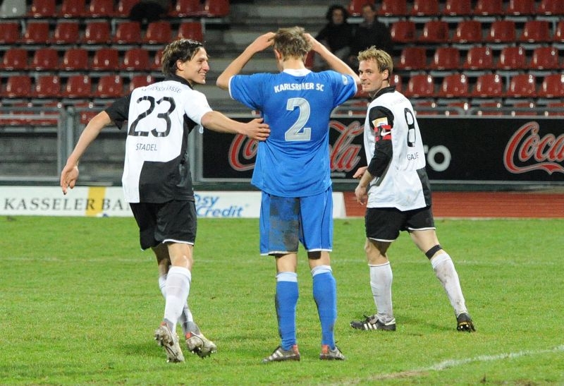 KSV Hessen - Karlsruher SC II: Marcel Stadel, Enrico Gaede