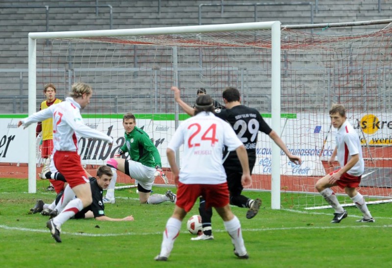 KSV Hessen - SSV Ulm 1846: Mario Neunaber, Morten Jensen, Benjamin Weigelt