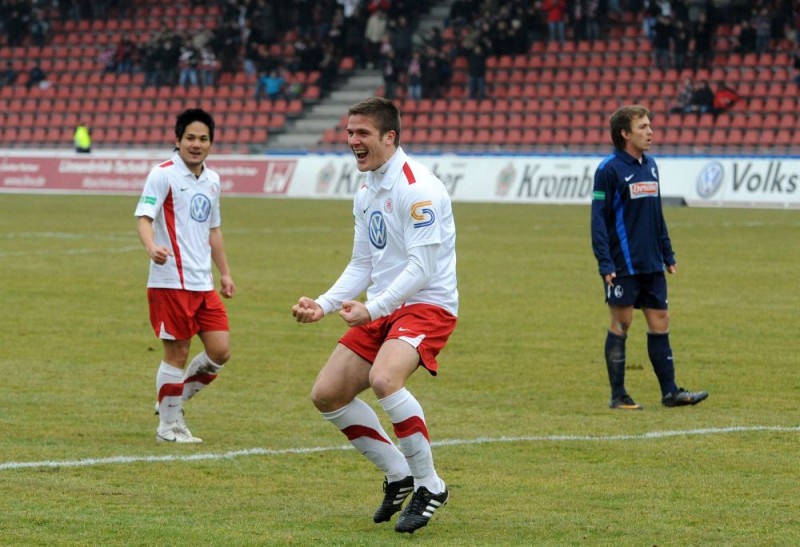 KSV Hessen - SC Freiburg II: Jubel, Ken Asaeda, Tobias Damm