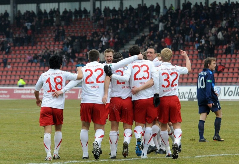 KSV Hessen - SC Freiburg II: Jubel