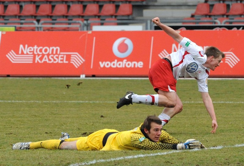 KSV Hessen - SC Freiburg II: Jubel, Thorsten Bauer