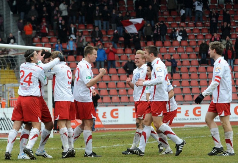 KSV Hessen - SC Freiburg II: Jubel