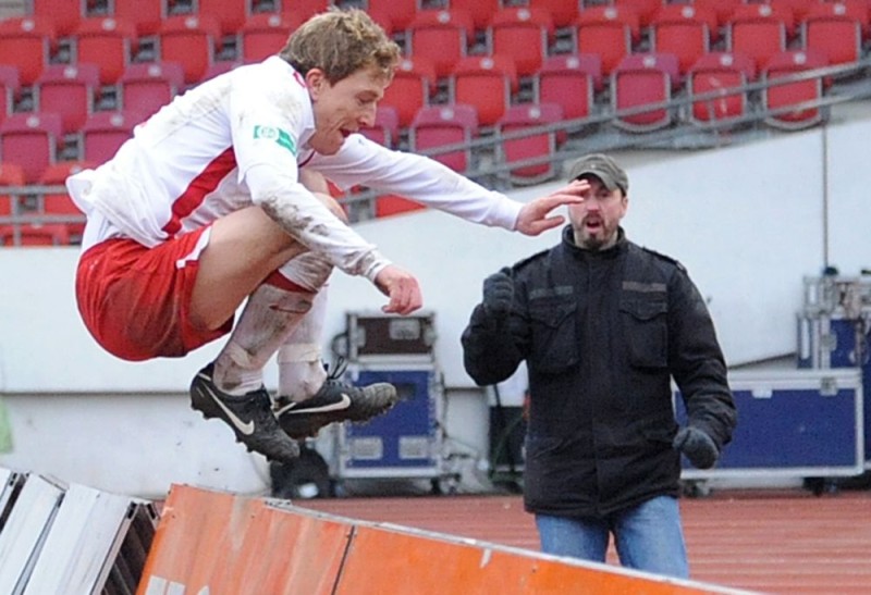 KSV Hessen - FSV Frankfurt II: Jubel, Andreas Mayer