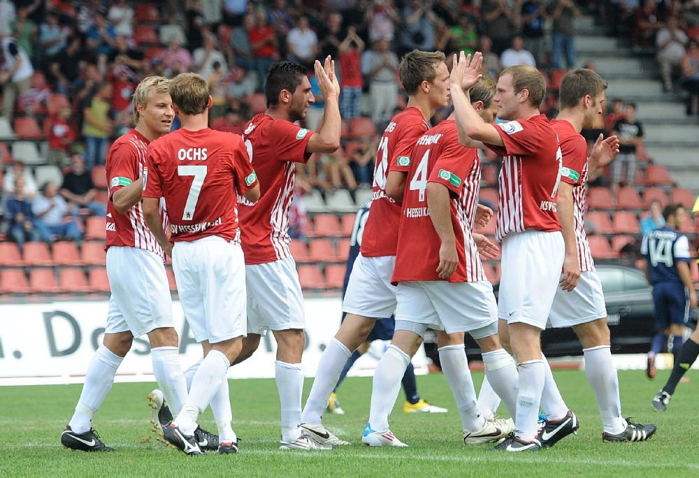 KSV Hessen - SC Freiburg II: Jubel