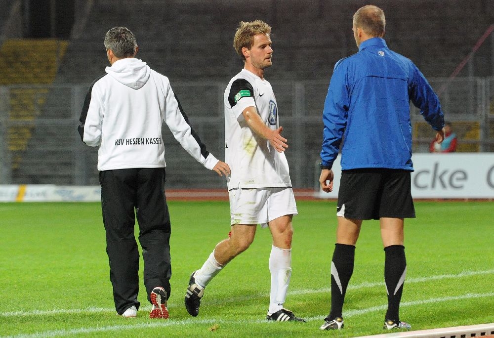 KSV Hessen - SC Pfullendorf: Christian Hock, Enrico Gaede, Christoph Keim