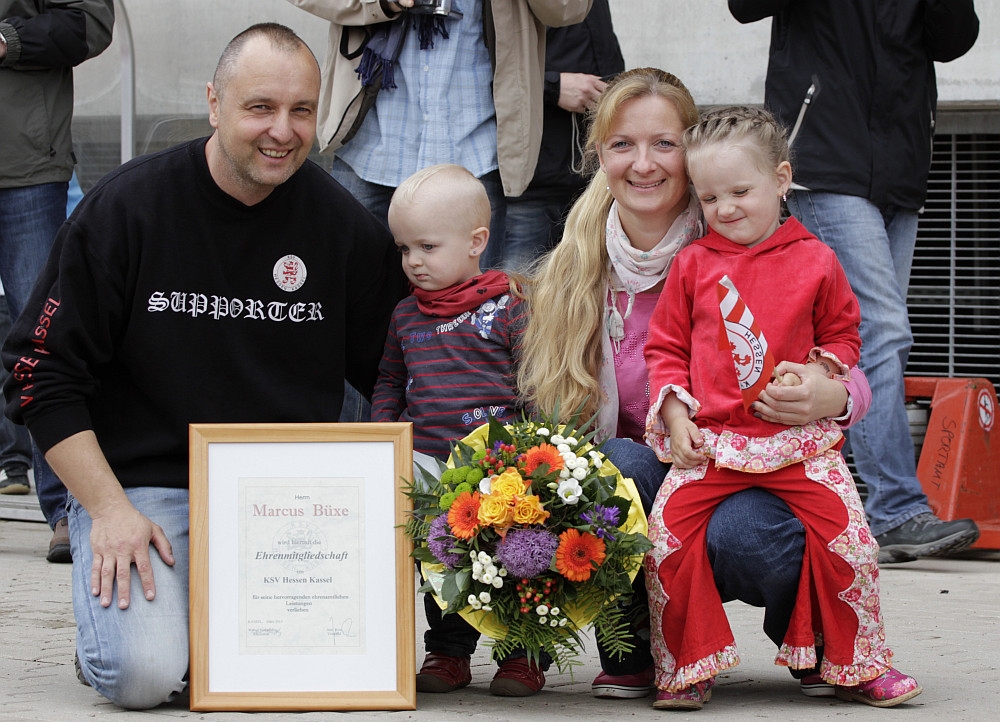 Ehrenmitglied Marcus Büxe, mit Familie