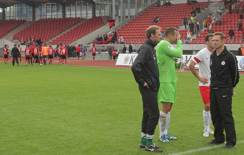 Becker, Nulle, Hoffmeister und Grosskopf nach der Heimniederlage 