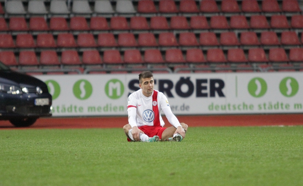 Marco Dawid, niedergeschlagen nach dem Spiel...