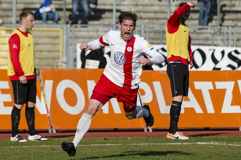 Sebastian Schmeer nach seinem Treffer zum 1:0