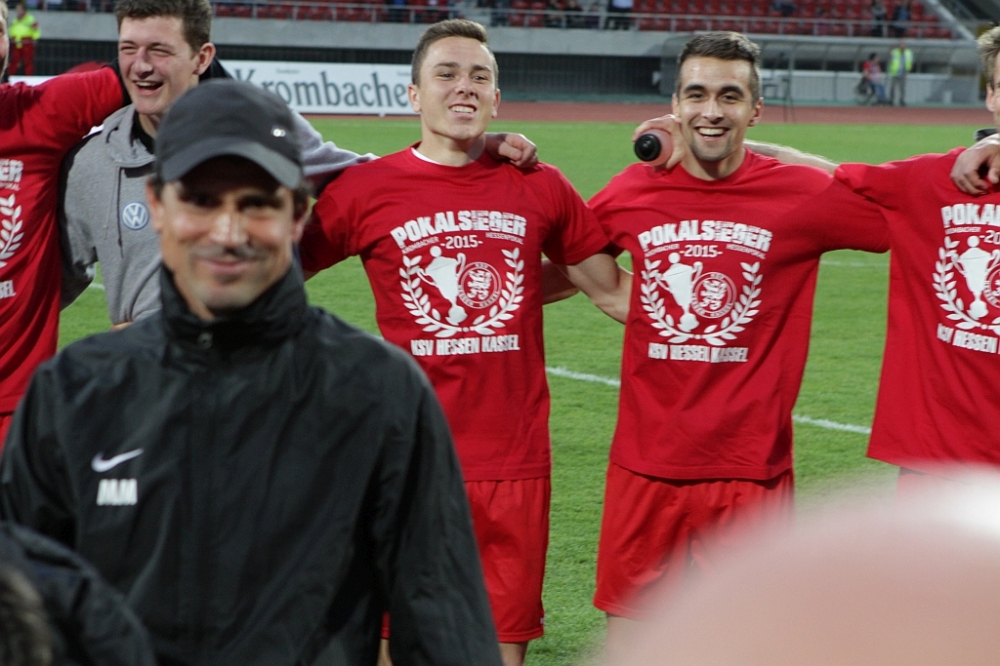 Arndt, Feigenspan, Dawid und Trainer Mink